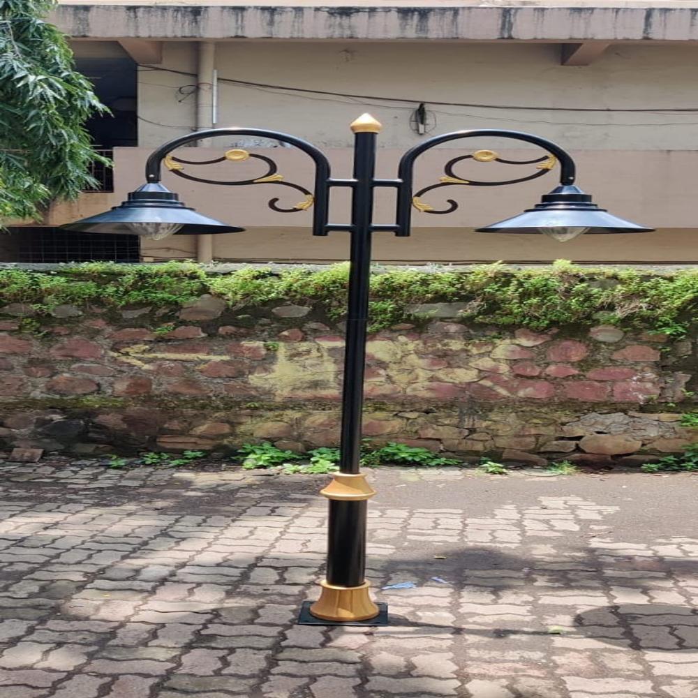 Aluminium Decorative Garden Pole Light , Round