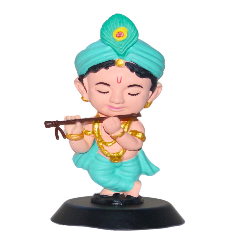 Miniature krishna ankh band skyblue