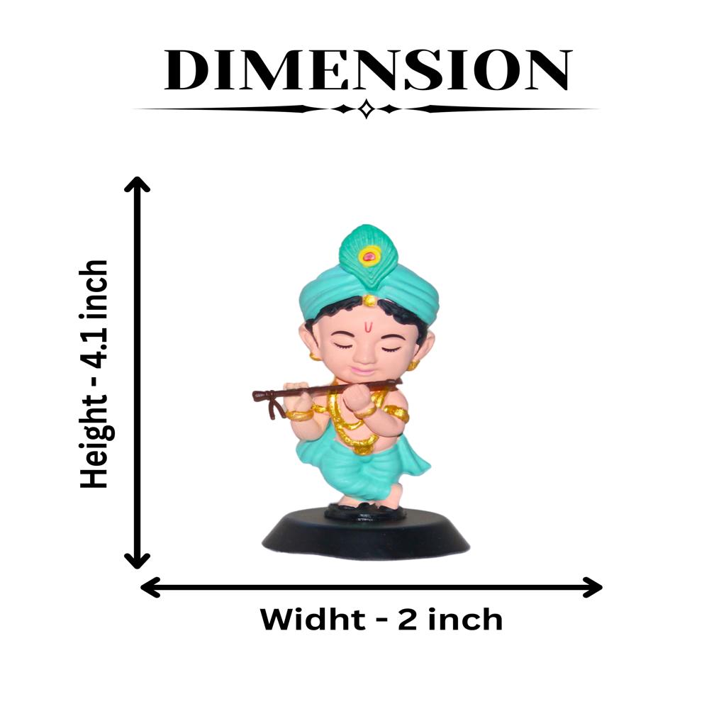 Miniature krishna ankh band skyblue