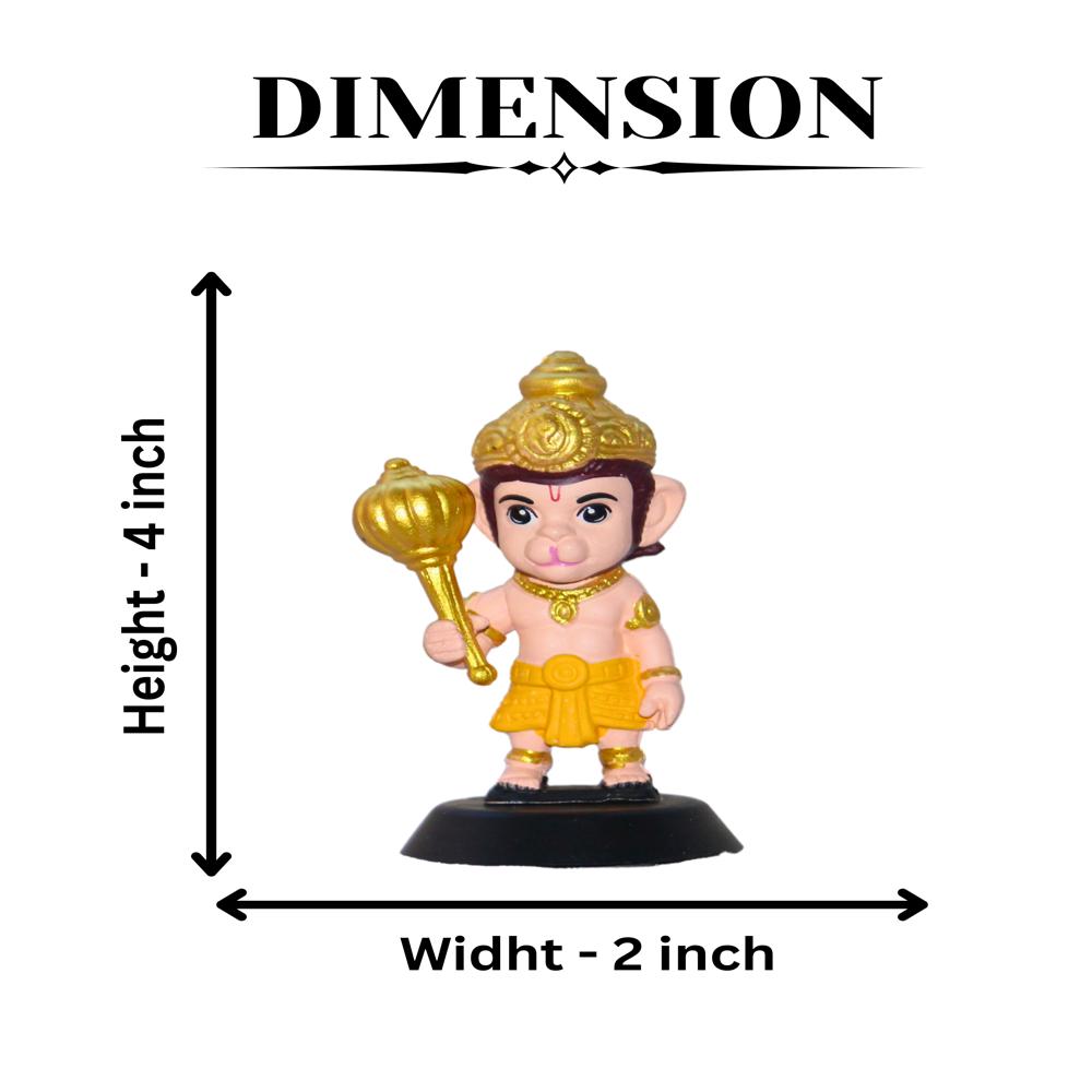 Miniature hanuman yellow dhoti