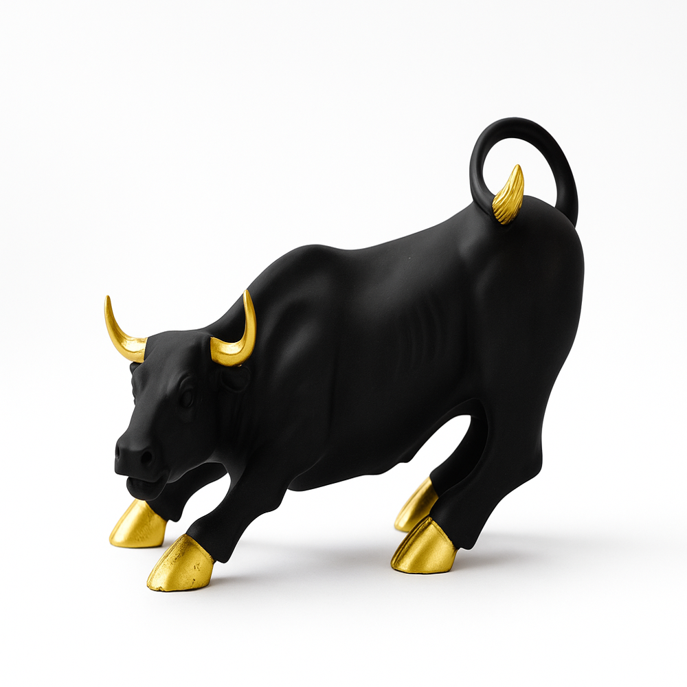 Share market small bull black