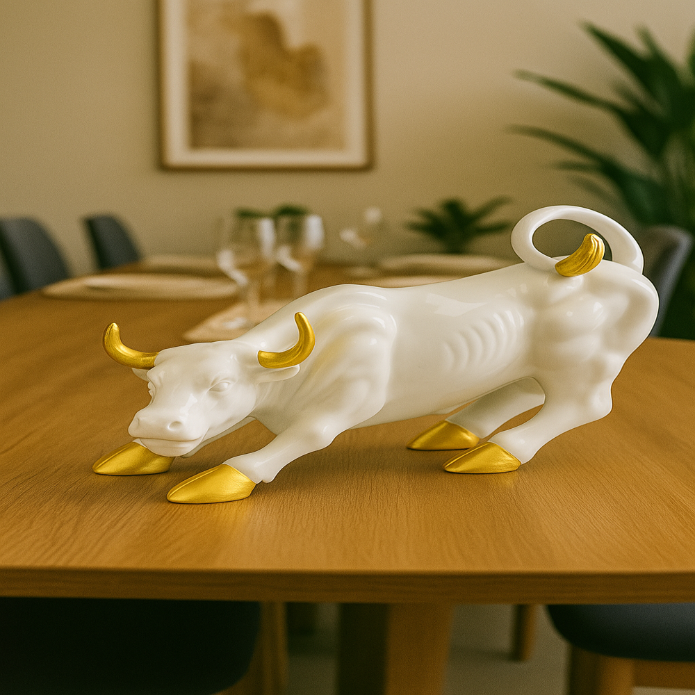 Share market small bull white