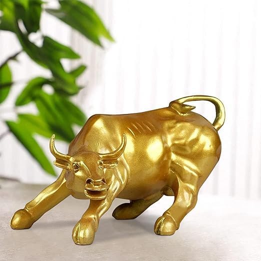 Share Market Bull Gold - Color: Golden