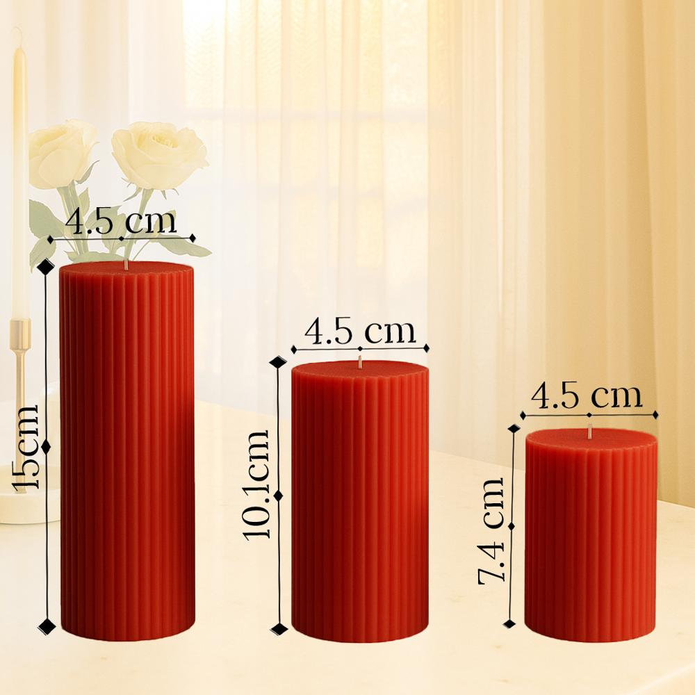 Blue Ribbed Candle - Color: Any Color