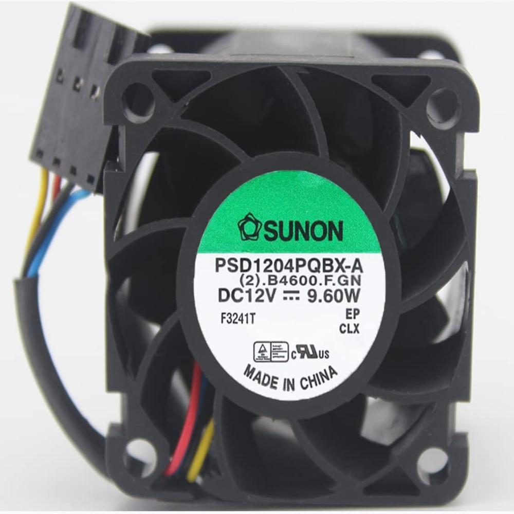 SUNON PSD1204PQBX-A 4028mm 12V DC 9.60W 4cm 4-Wire Industrial Axial Cooling Fan