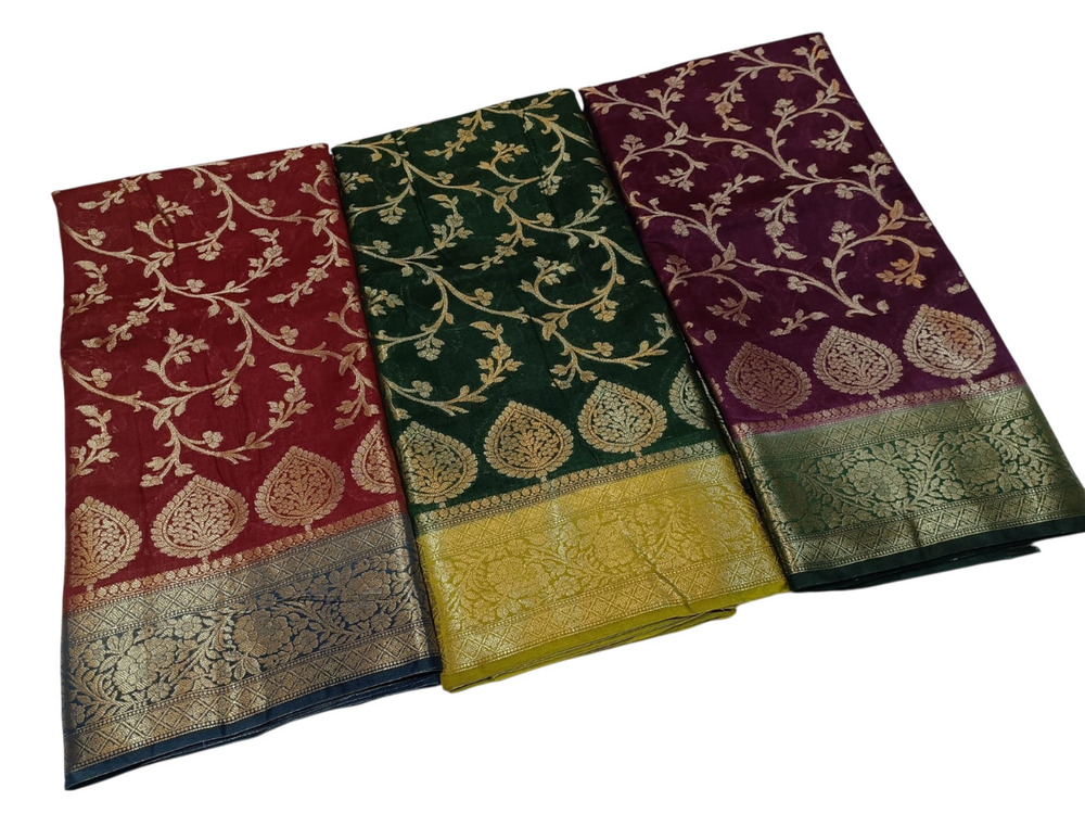 Ladies Zari Work Munga Silk Saree