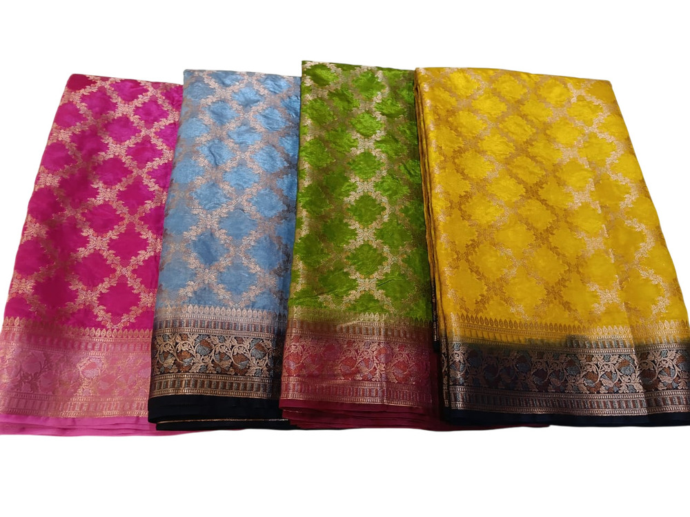 Zari Work Bandhej Banarasi Silk Saree