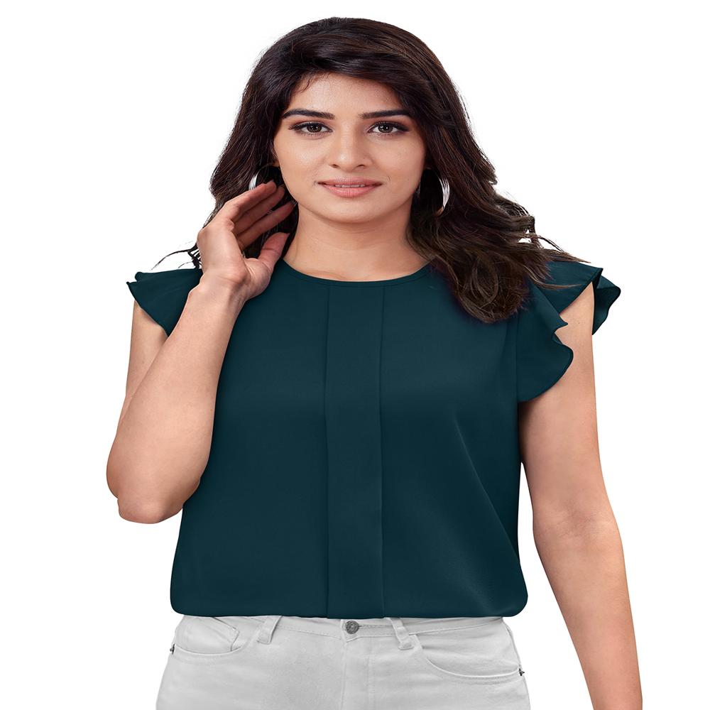 Solid Beige Regular Top - Color: All