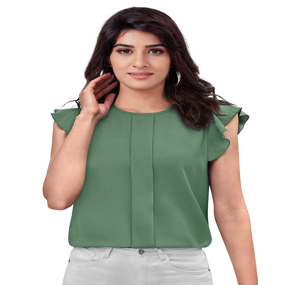 Solid Beige Regular Top - Color: All