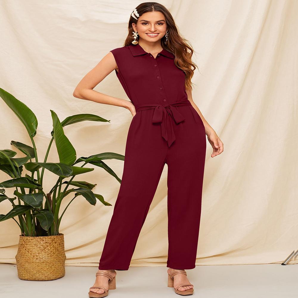 Woman's Plain Jumpsuit - Color: All