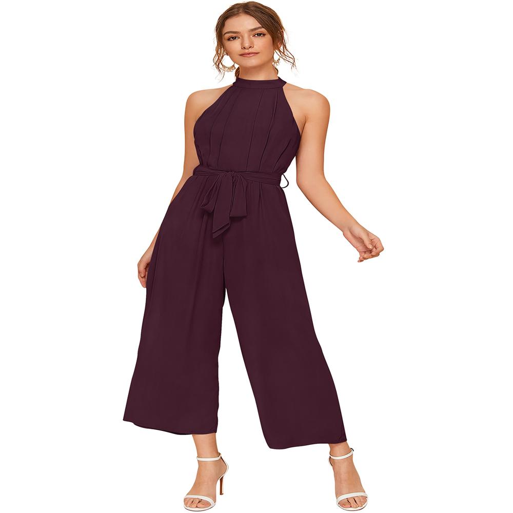 O-Neck Basic Jumpsuit
