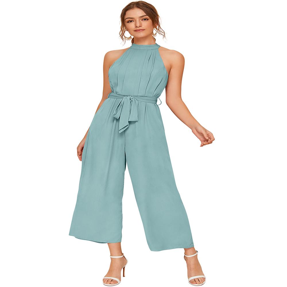 O-Neck Basic Jumpsuit