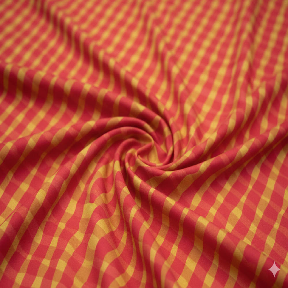 Digital Print  Checkered Fabric
