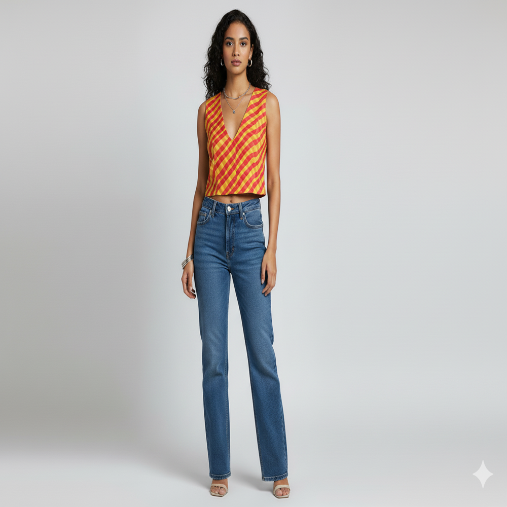 digital print  Checkered Fabric