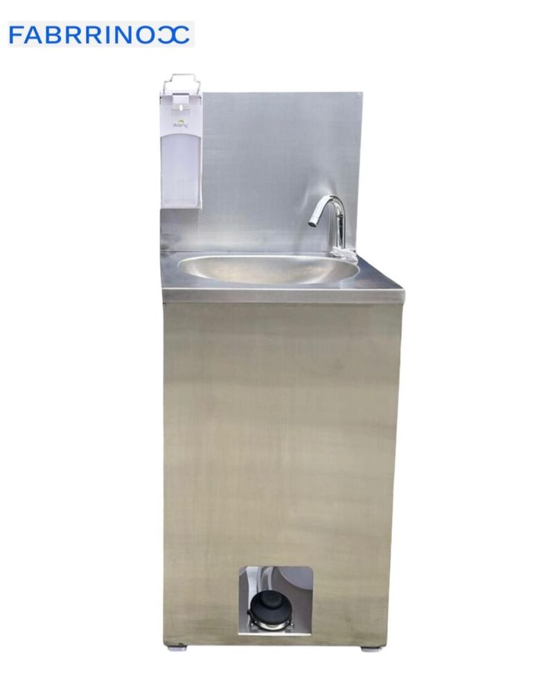 Foot Operated Single Person Hygiene Unit - Color: Silver