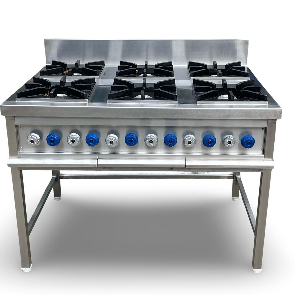 6 Burner Gas Range - Color: Silver