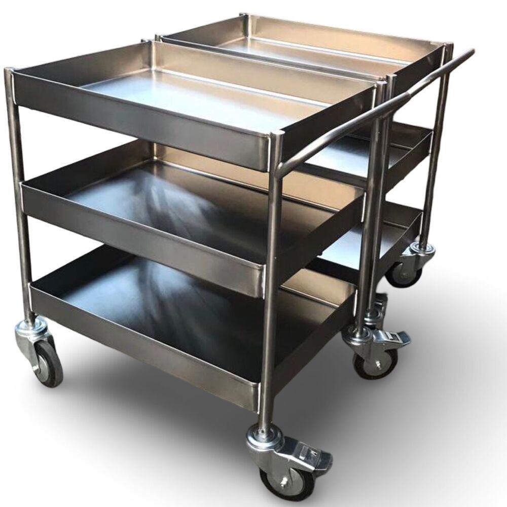 3 Tier Utility Trolley - Color: Silver