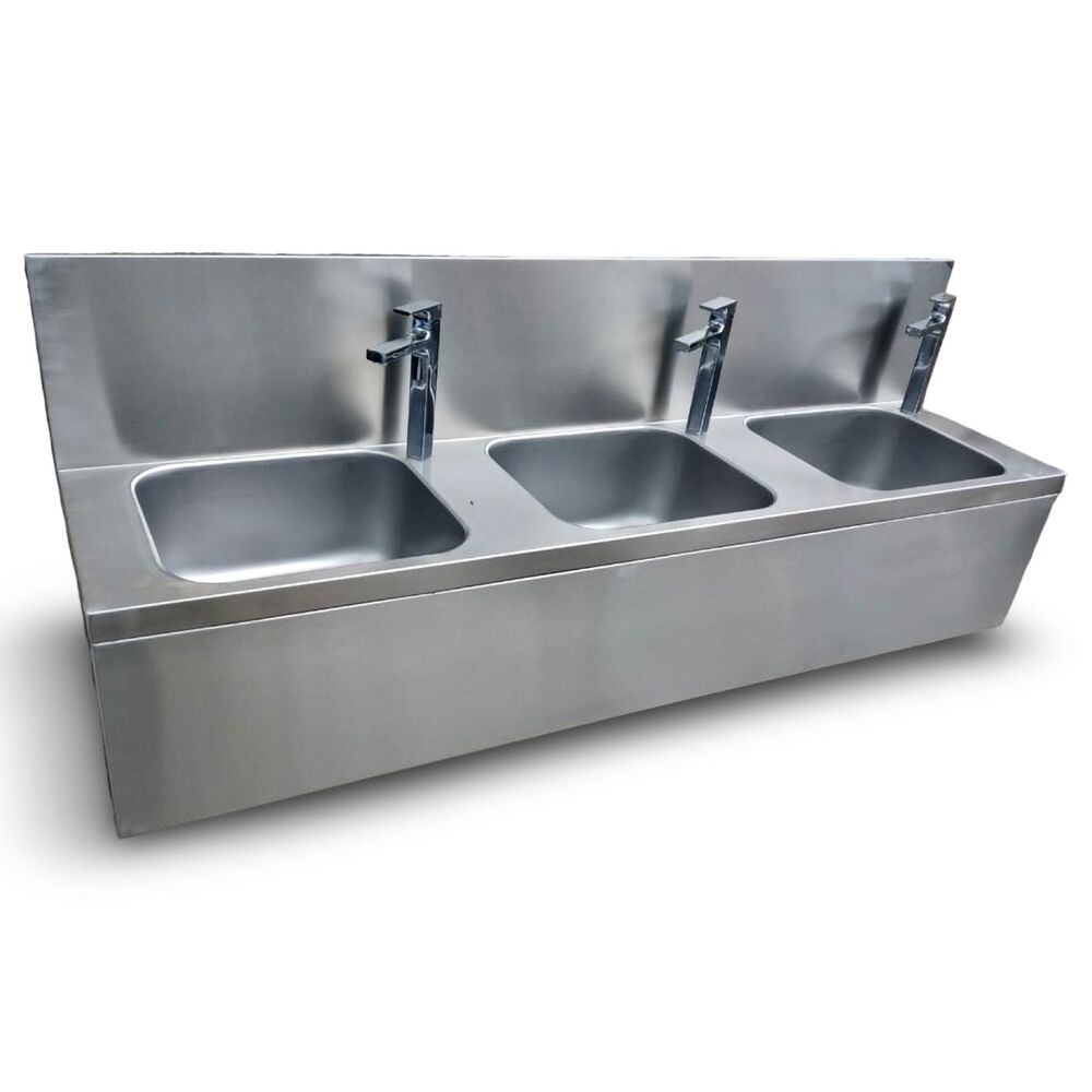 Stainless Steel Hand Wash Station - Color: Silver