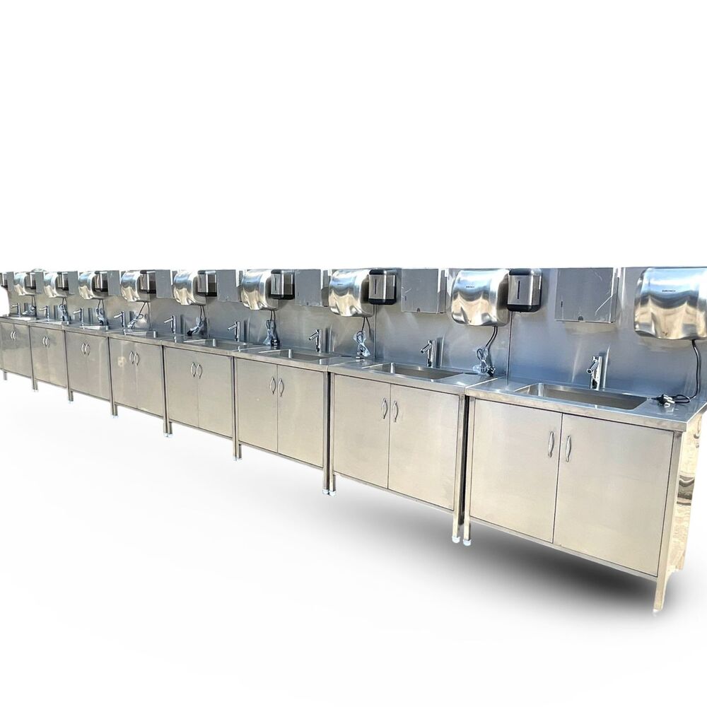 Commercial Hand Wash Station - Color: Silver