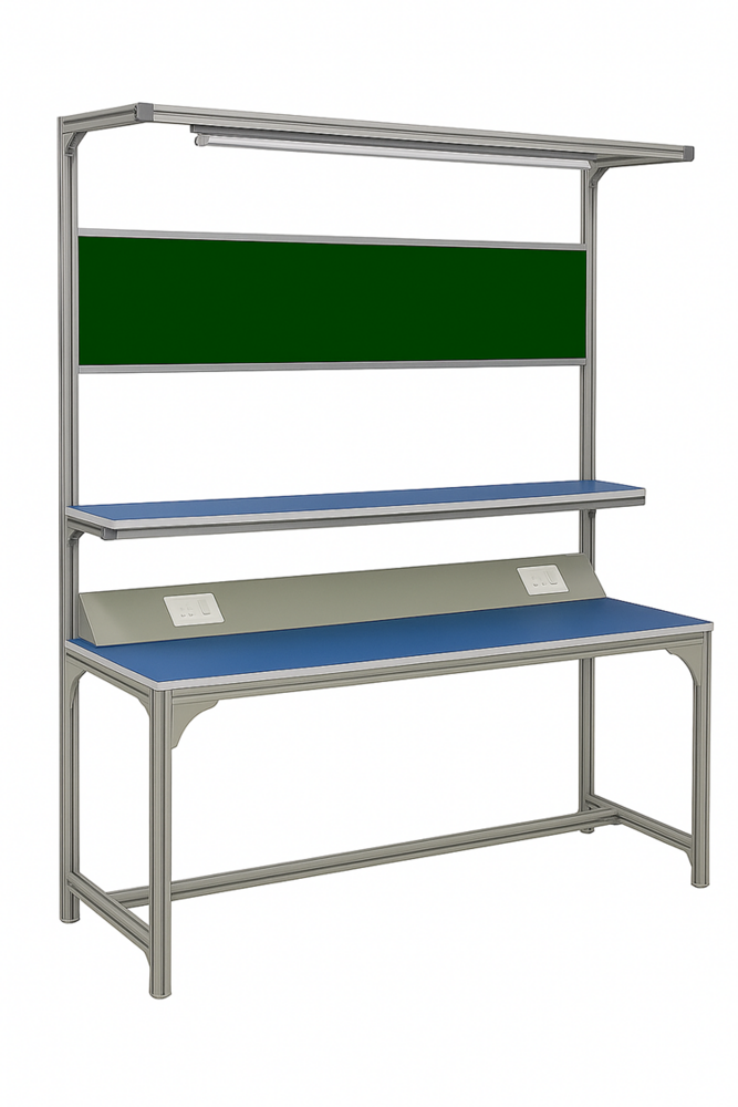 Single Side Work Table 1.8 Mtr (6 feet) | Modular Ergonomic Industrial Workstation