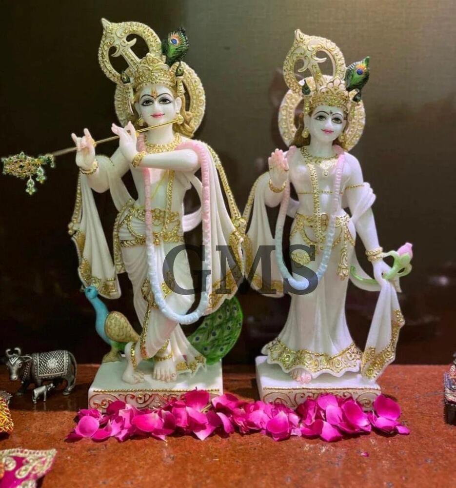 Marble Lord Radha Krishan Statue - Color: Different Available