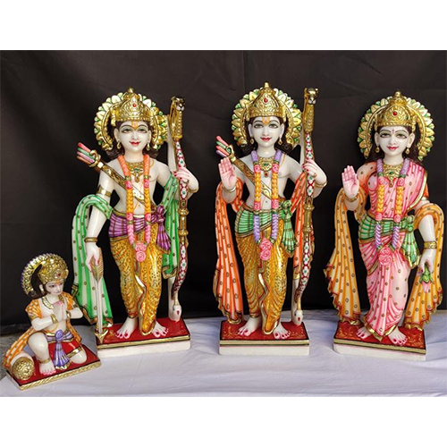 3 Feet Ram Darbar Marble Statue - Color: Various Available