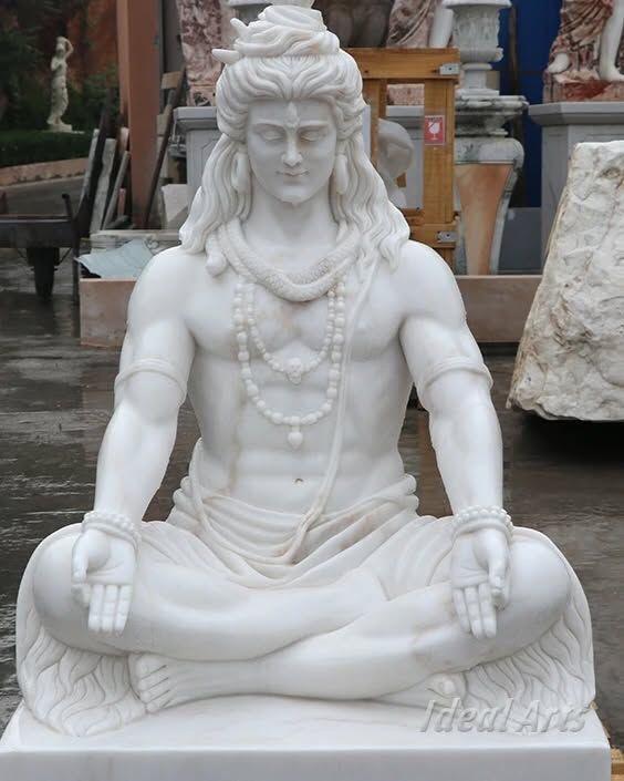 White Marble Shiva God Statues - Color: Various Available