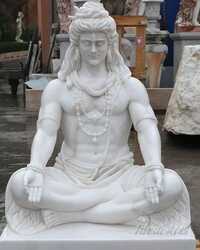 White Marble Shiva God Statues