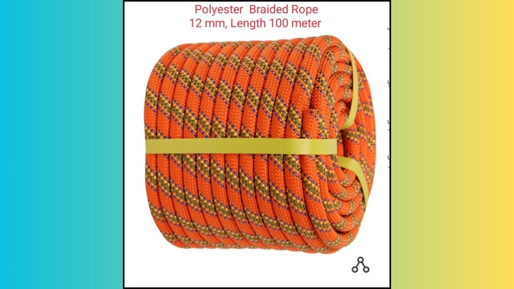 12Mm Polyester Braided Rope - Shape: Round