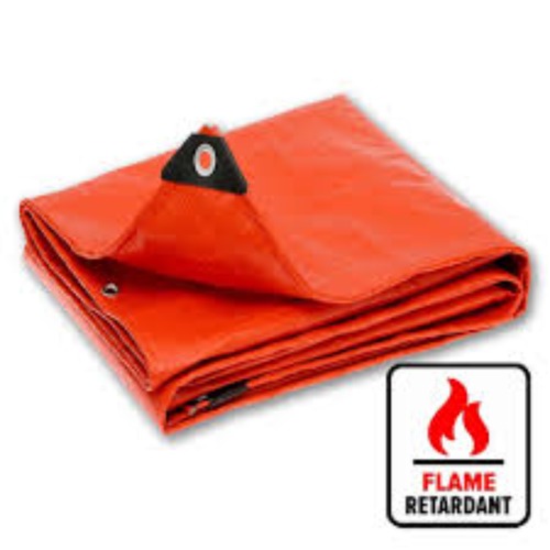 Fire Retardant Tarpaulin - Color: Blue