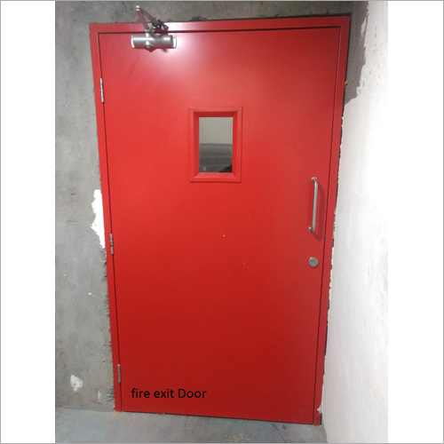 Emergency Single Door With Panic Bar - Design: Smooth