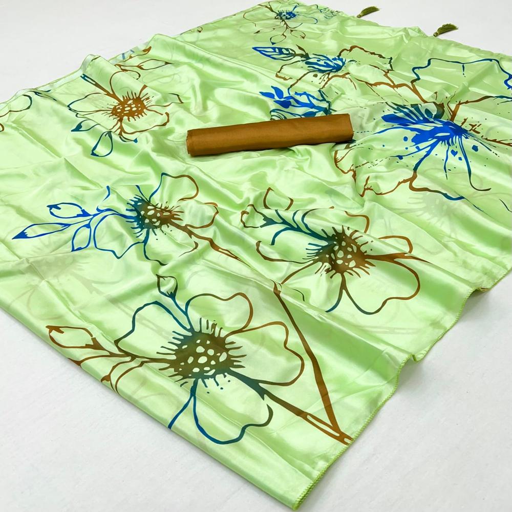 Original Silk Crepe Saree - Color: As Per Images