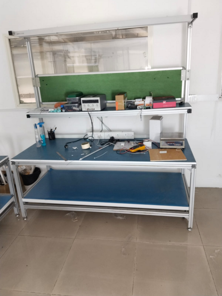 Single Side Work Table 1.8 Mtr (6 Feet) | Modular Ergonomic Industrial Workstation - Color: Silver