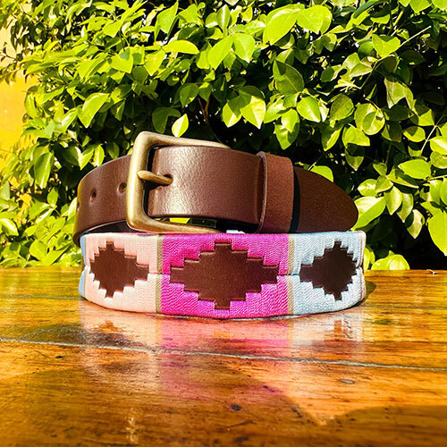 Designer Leather Leather Polo Belt With Multiple Recycled Thread