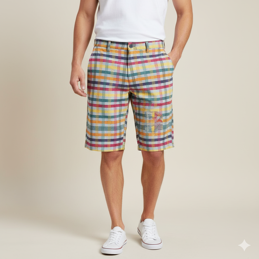 Vibrant Multi-Color fabric,checked fabric