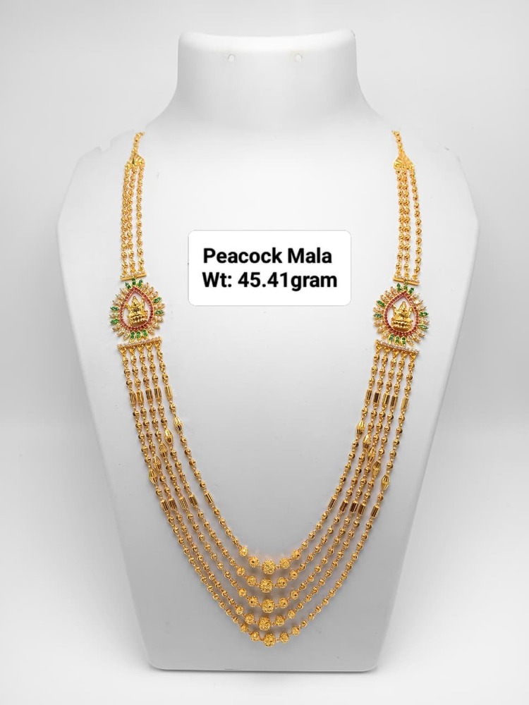 92% Gold Peacock Mala
