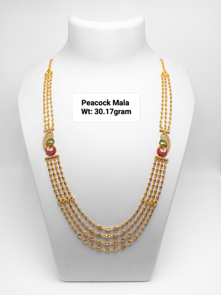 92% Gold Peacock Mala