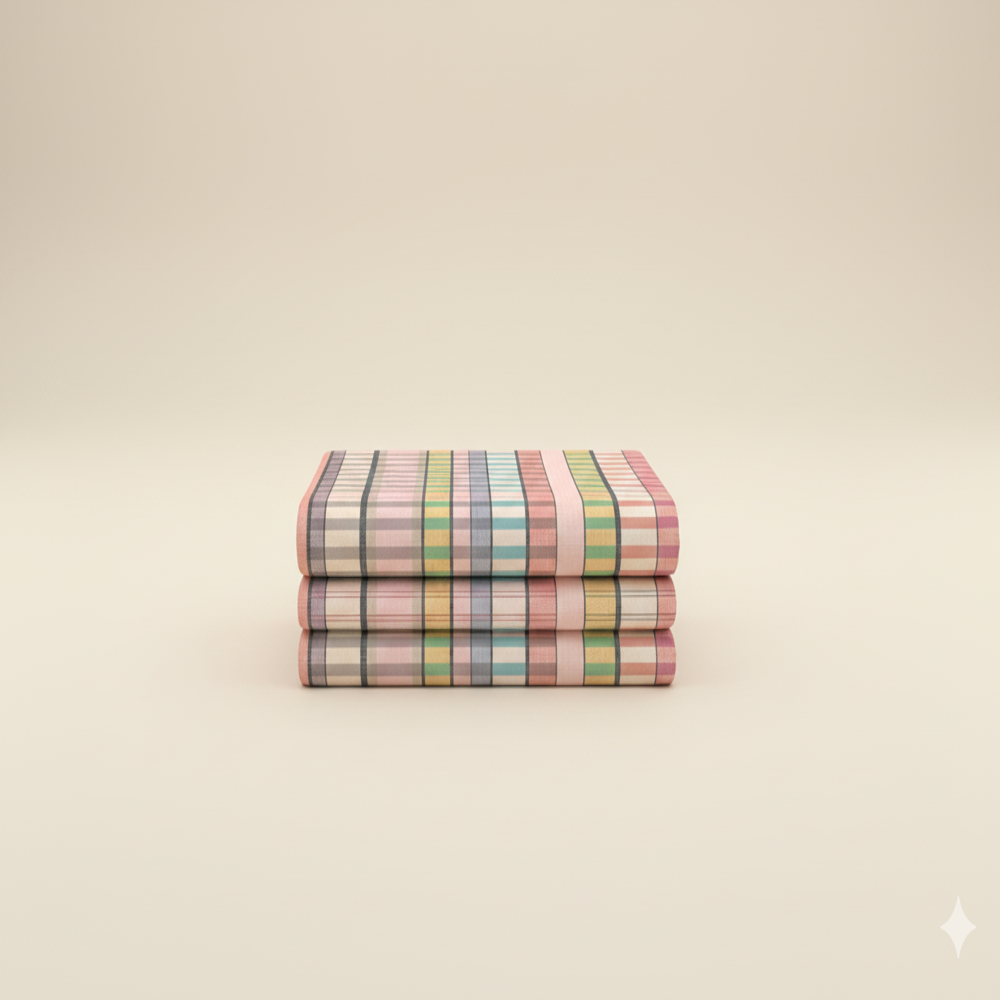 Bemberg  Check Fabric ,mans Shirt Fabric - Application: Garment Making