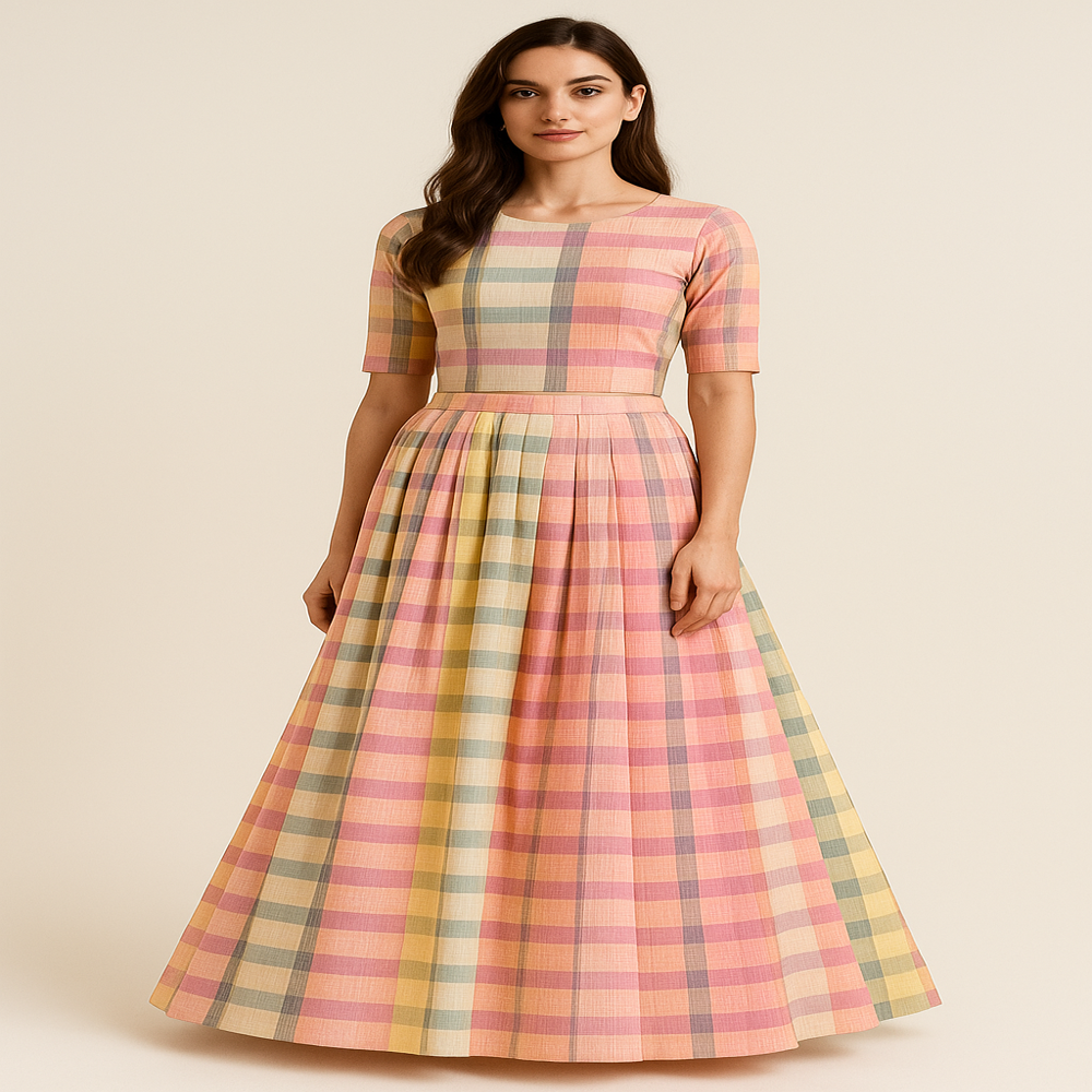 bemberg Check fabric ,mans shirt fabric