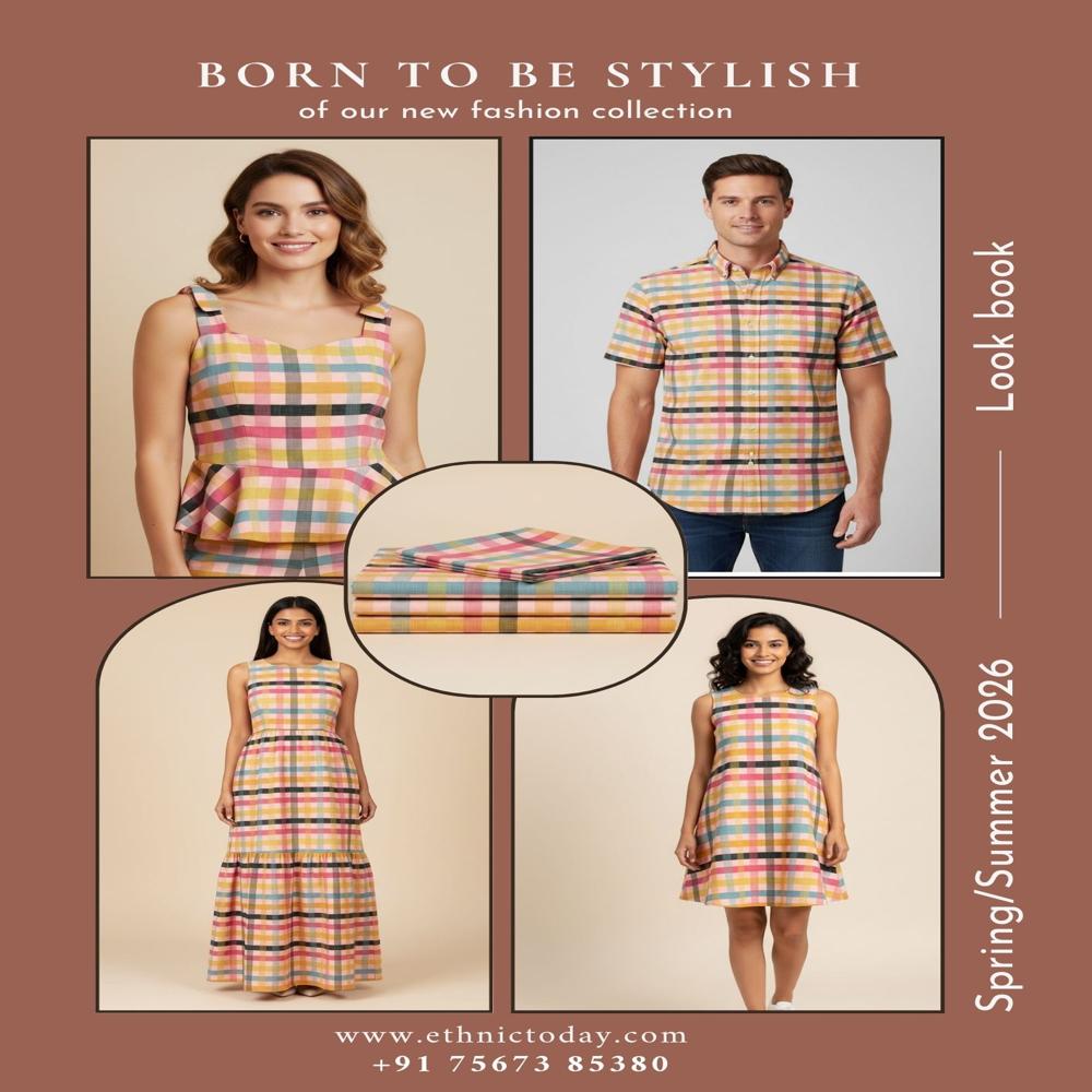 CheckeredFabric ,ShirtingMaterial