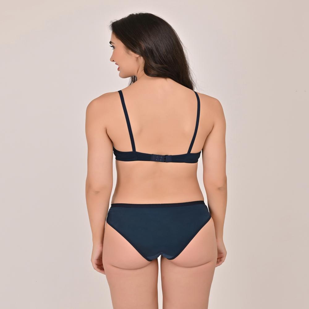 Ladies Multicolour Lycra Lace Bra Panty Set