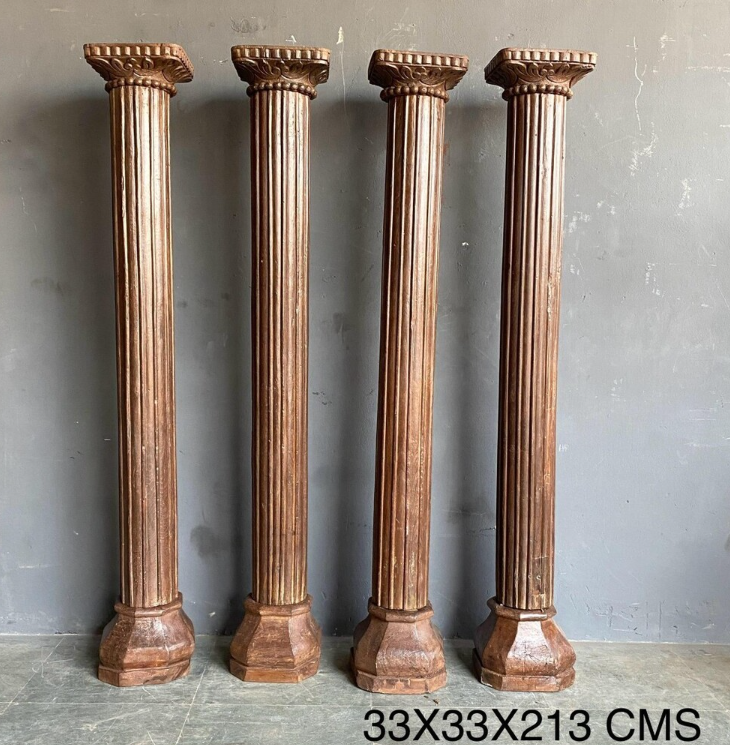 ANTIQUE WOODEN PILLAR 6706