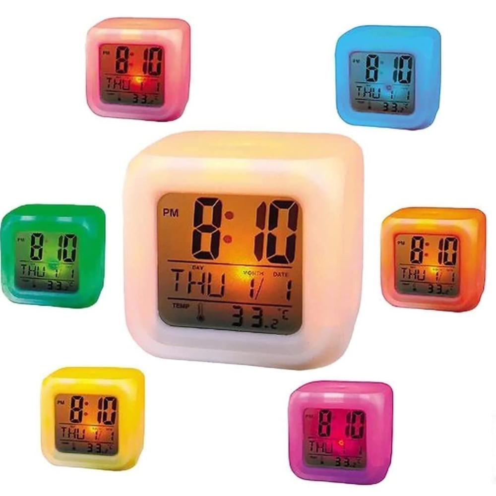 7 Color Changing Clock - Color: Multi Colour
