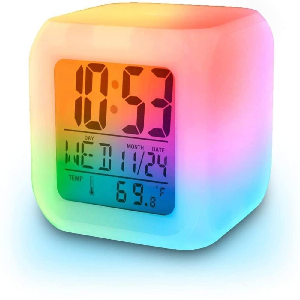 7 Color Changing Clock - Color: Multi Colour