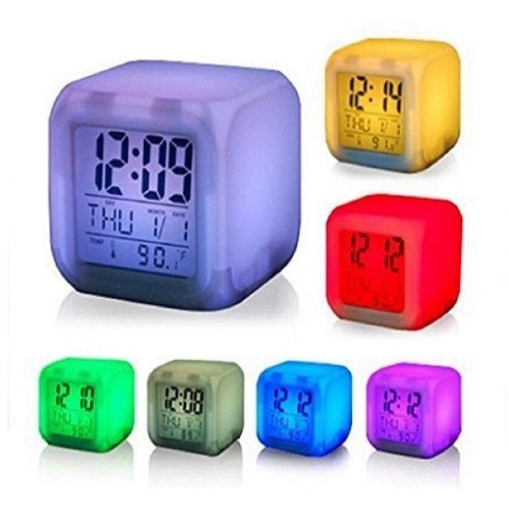 7 Color Changing Clock - Color: Multi Colour