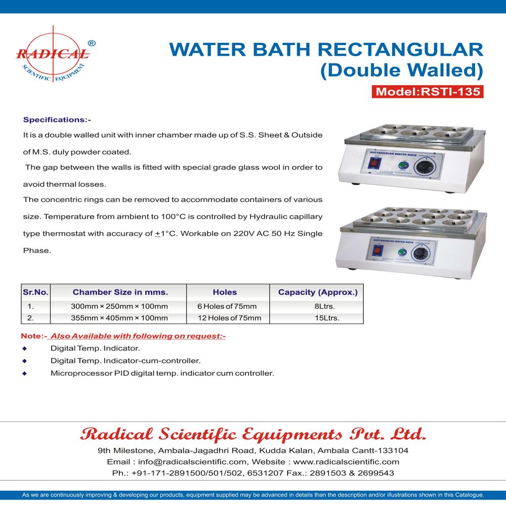 Rectangular Water Bath RSTI-135
