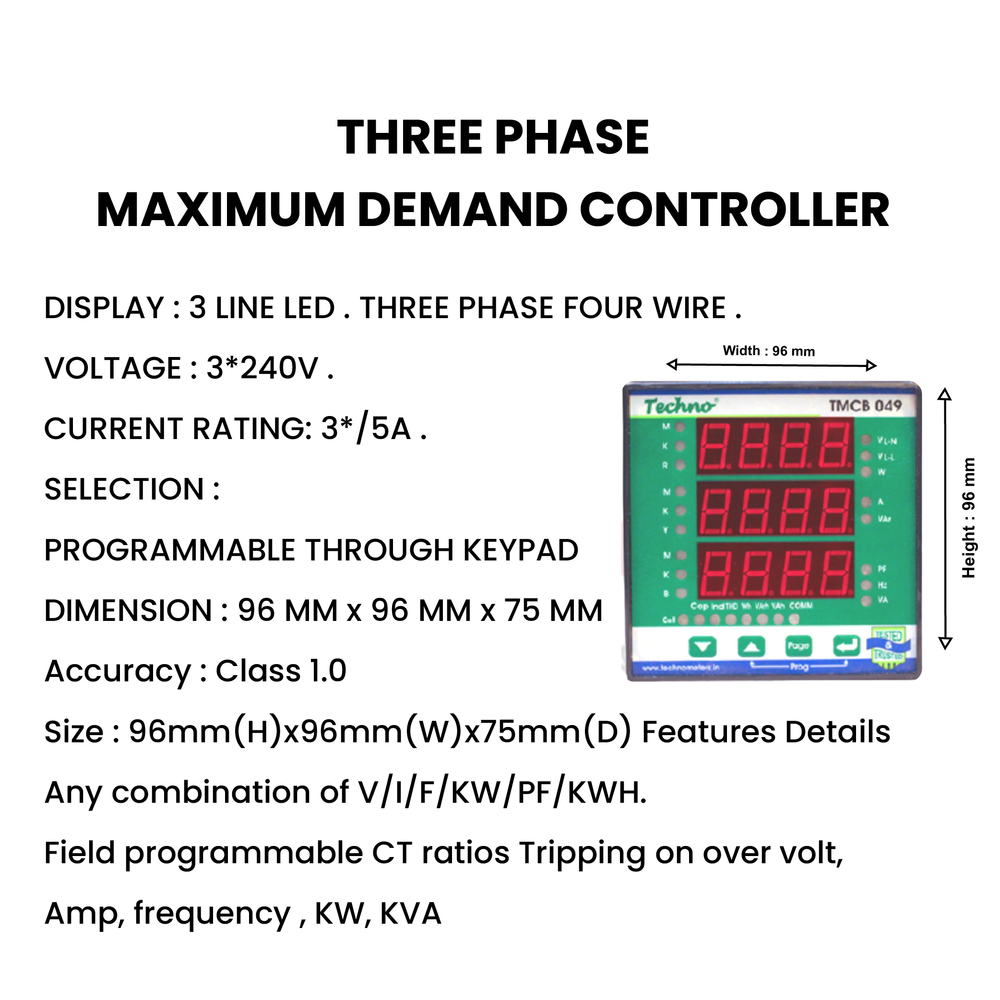 Digital Maximum Demand Controller - Application: Industrial