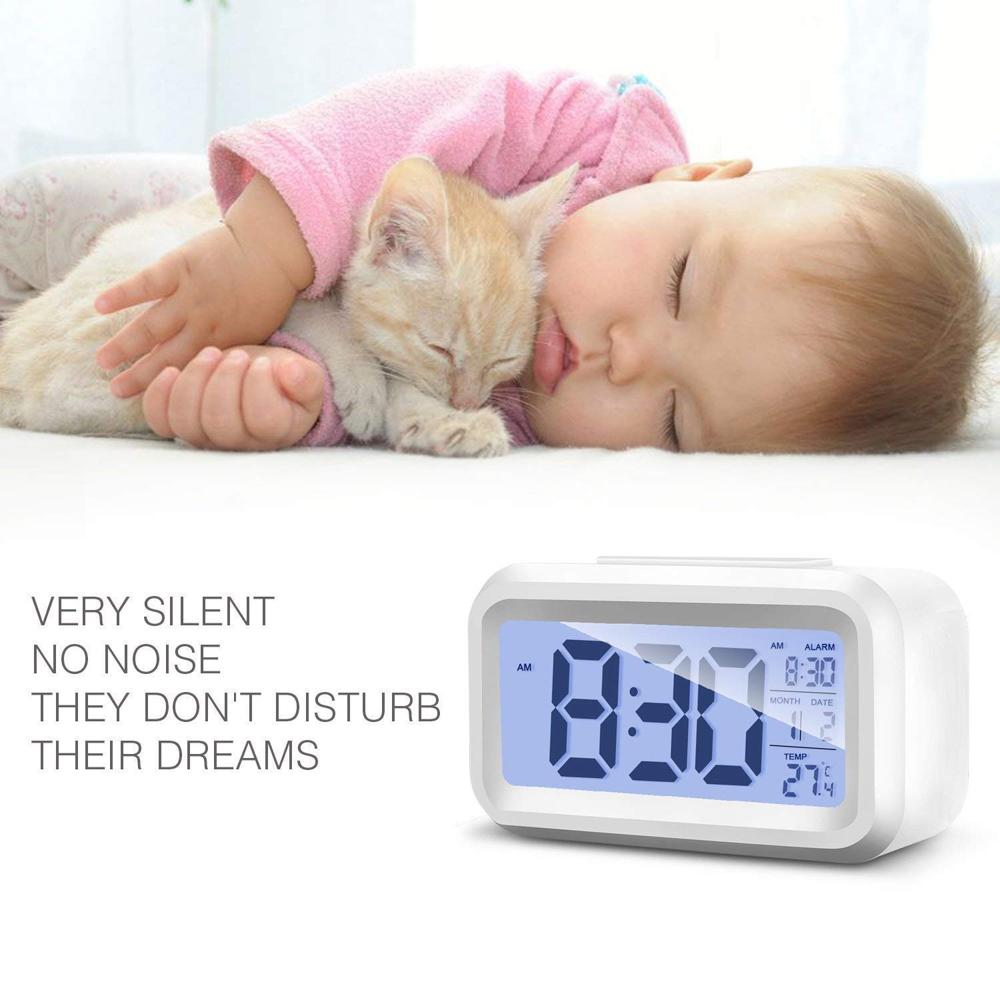Black Digital Rectangle Clock - Material: Plastic