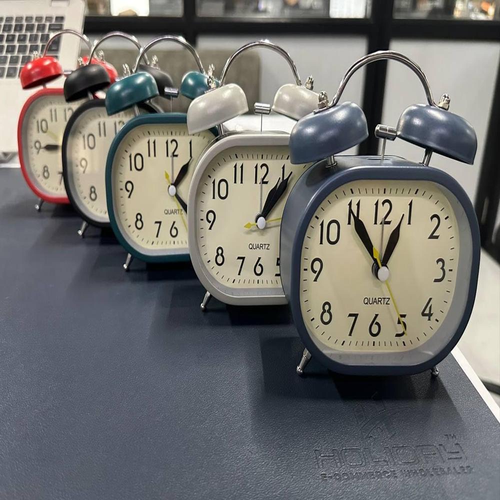 Rectangle Twin Bell Clock - Finishing: Smooth