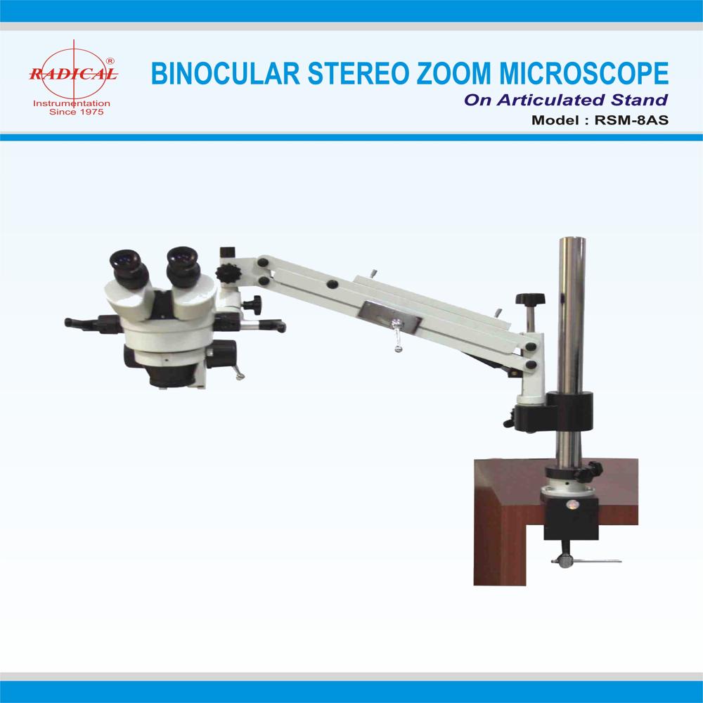 Binocular Stereo Zoom Microscope Rsm-8as - Application: Bacteriological And Varied Laboratory Applications